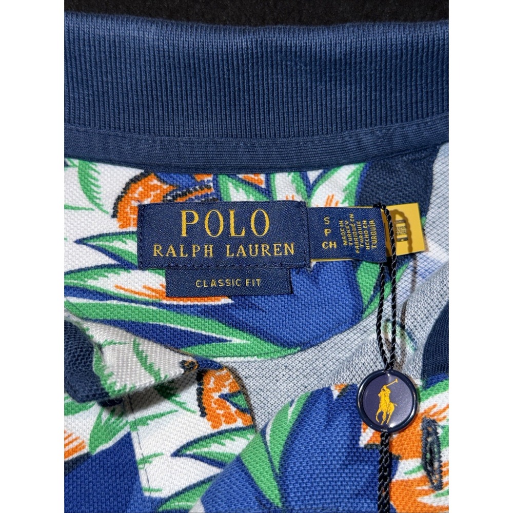 Polo Ralph Lauren Classic Fit Polo Tropical Floral Short Sleeve Mens Small NWT - Picture 3 of 6